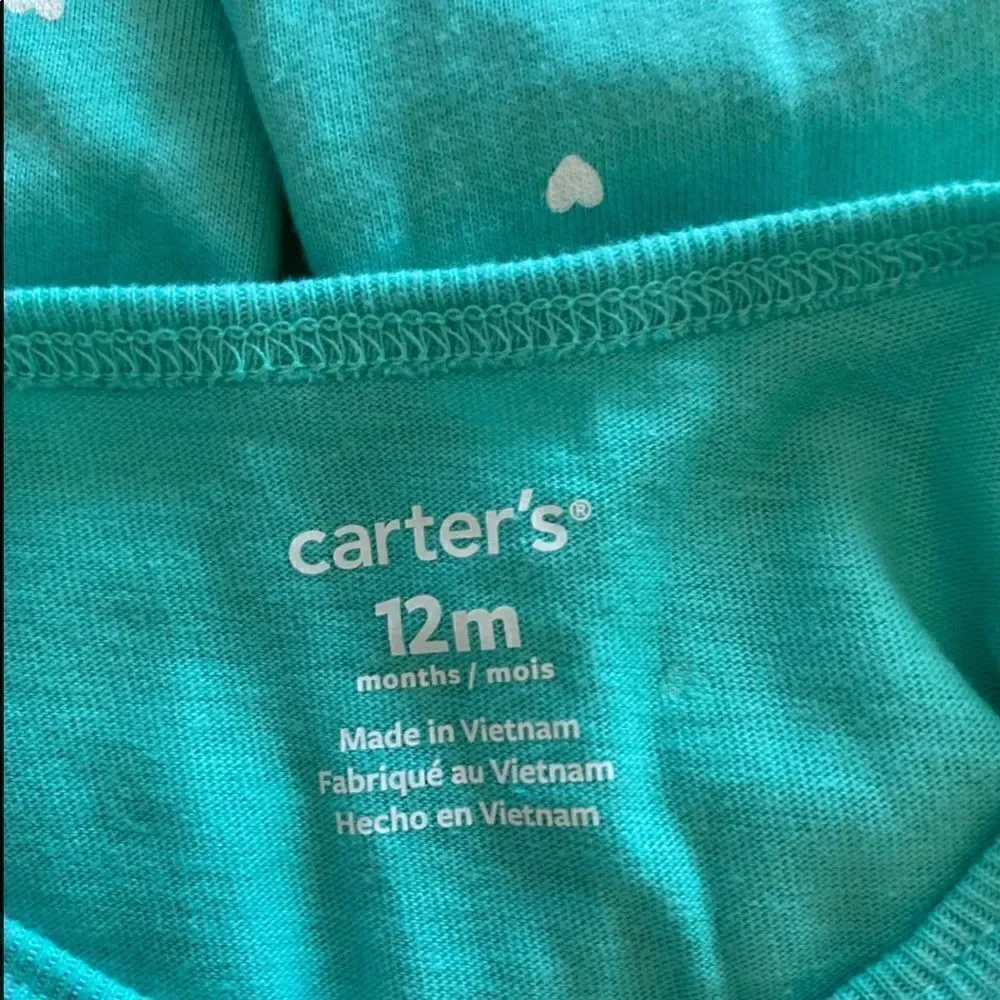 CARTER’S 12M Knit Dress with little hearts